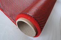 Tela vermelha da fibra de Aramid do Weave de sarja dos materiais compostos 2X2 da fibra do carbono de Du Pont