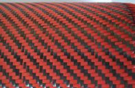 Tela vermelha da fibra de Aramid do Weave de sarja dos materiais compostos 2X2 da fibra do carbono de Du Pont