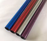 Tubo colorido da fibra do carbono de Kevlar Aramid dos produtos altos da fibra do carbono do módulo