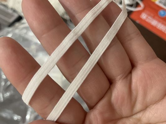 Corda trançada do elástico da máscara da poluição do plano 3.0mm